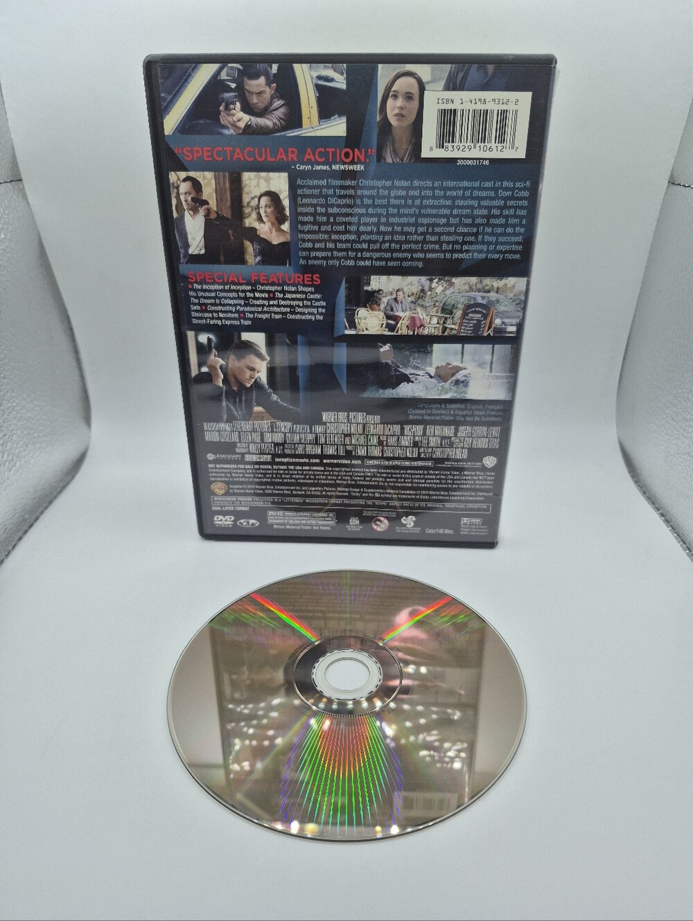Inception (DVD, 2010, WB) - Picture 2 of 4